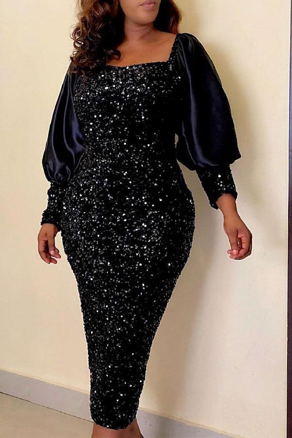 namcoverse Sequined Party Bodycon Midi Dress