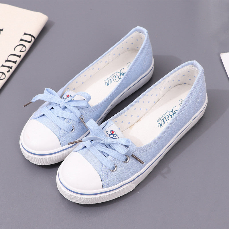 storexq Beier 99-202 Women's Canvas Shoes White Shoes Women's Versatile Artistic Low-Cut Shoes Summer Wholesale One Piece Dropshipping