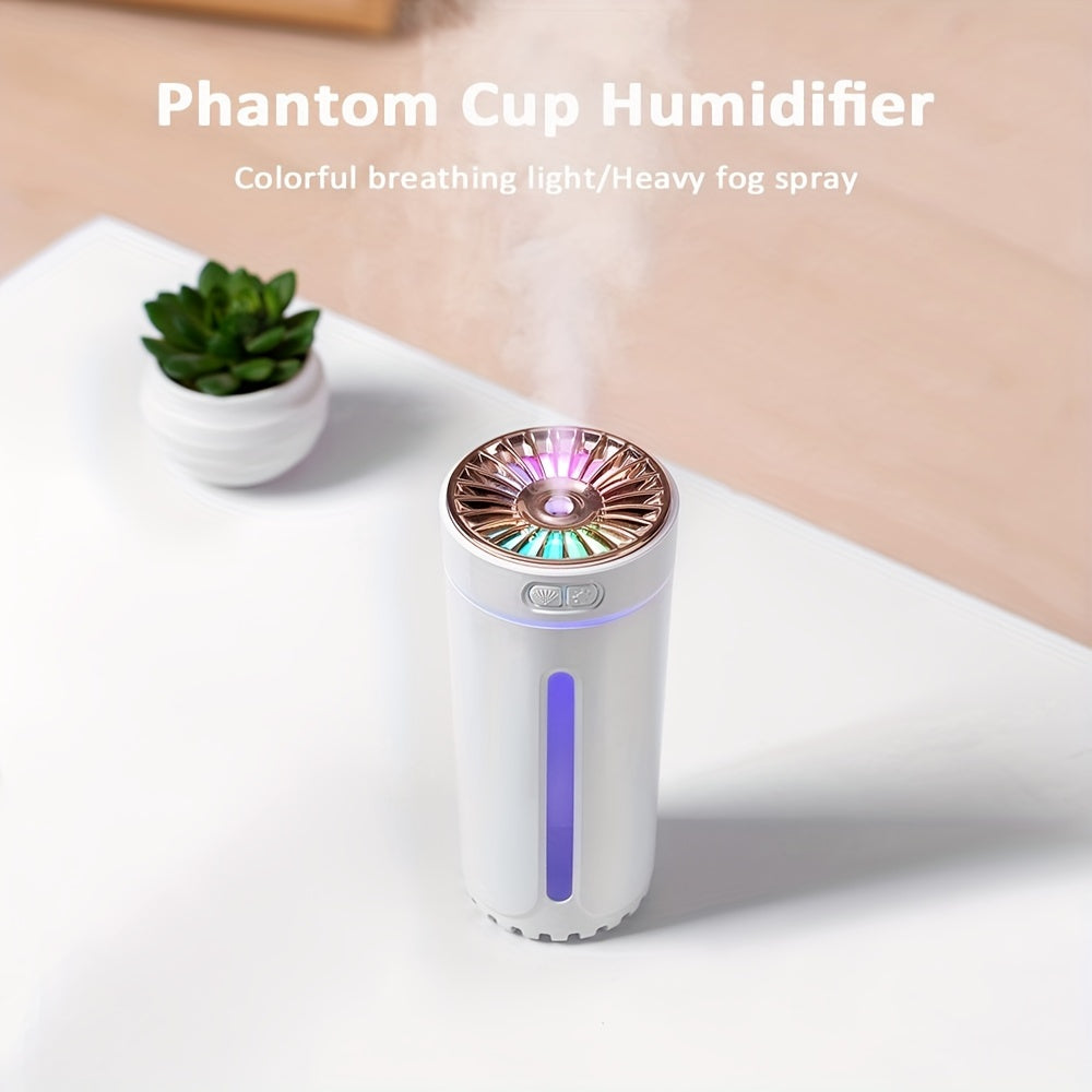 300ML Car Aroma Diffuser - Long-Lasting Rechargeable, Vibrant Color-Changing Night Light, Advanced Aroma Diffusion, Compact Humidifier, Mist Sprayer, Aromatherapy, Car Air Freshener, Mini Flameless Humidifier, Breathing Light, Colorful Marquee Lights - Si