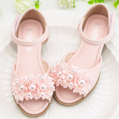 STOREXQ Girls' Sandals  New Korean Style Summer Children's Sandals Super-Moving Children Shoes Fashion Soft Bottom Little Princess Shoes