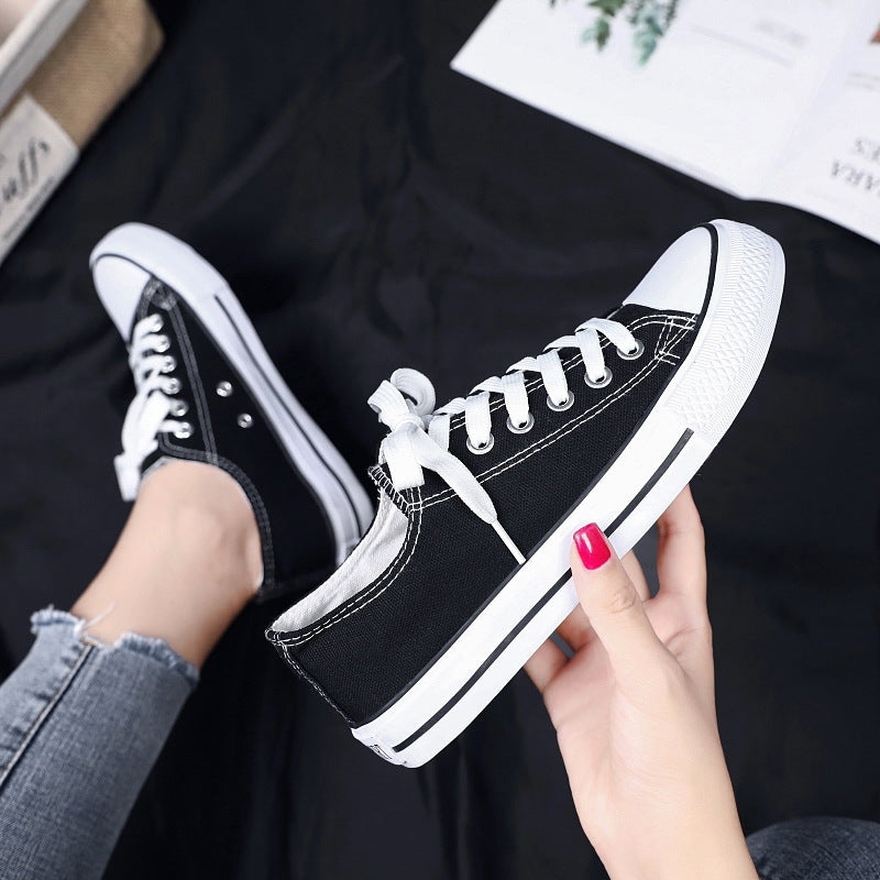 storexq Women's New Shoes for Spring Korean Style Breathable Canvas Shoes for Students Women Men's Fashion Shoes Ins Couple Autumn Casual Board Shoes