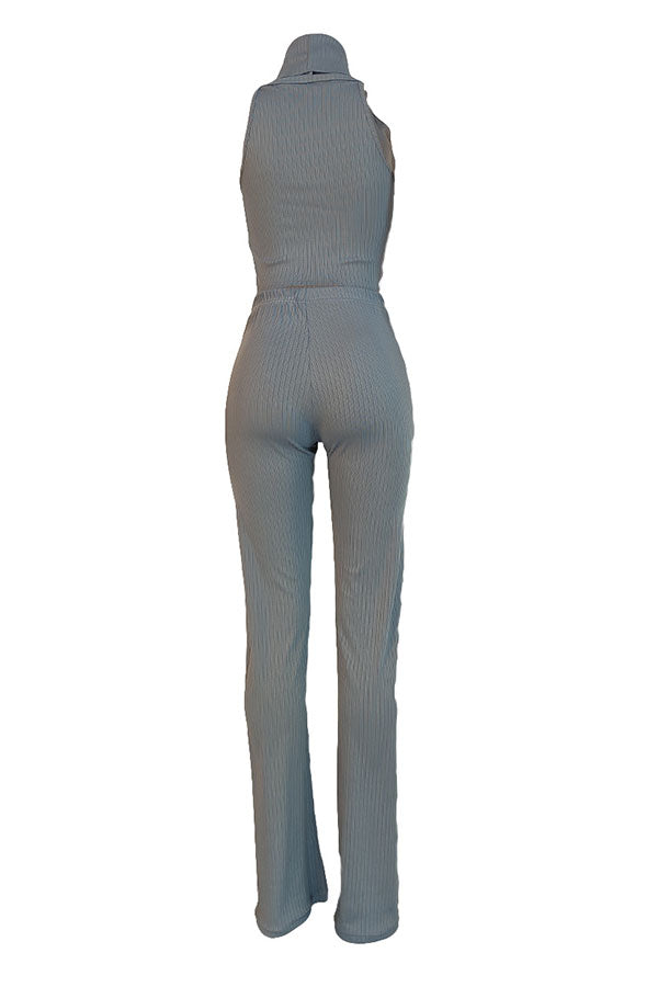 storexq Solid Color Undeniable Irregular Pant Suit