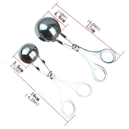 1pc, Meat Baller, Stainless Steel Meatball Maker, Meat Baller Tongs, Cake Pop, Ice Tongs, Cookie Dough Scoop, Kitchen Gadgets, Kitchen Stuff, Kitchen Accessories, Home Kitchen Items