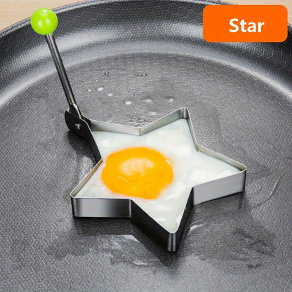 1pc Kawaii Stainless Steel Egg Ring Mold - Non-Stick DIY Frying Egg Mold for Cooking, Creative Kitchen Accessories for Breads, Easy to Clean and Store