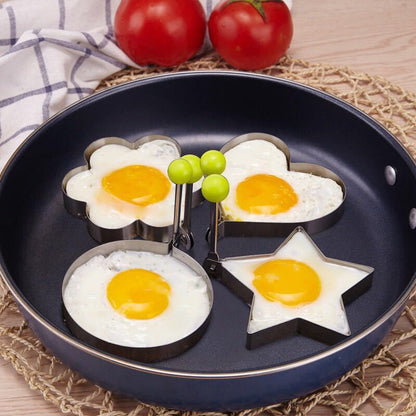 1pc Kawaii Stainless Steel Egg Ring Mold - Non-Stick DIY Frying Egg Mold for Cooking, Creative Kitchen Accessories for Breads, Easy to Clean and Store