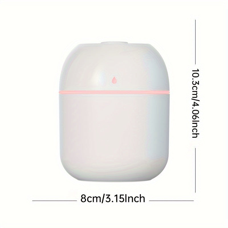 7.44oz USB Humidifier: Silent Bedroom Atomizer, Suitable for Multiple Room Types, Powered by USB