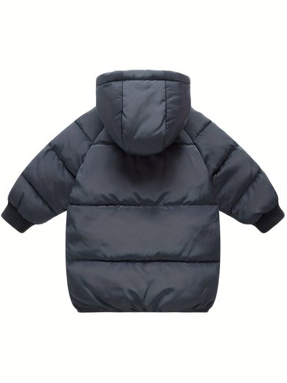 Boys Winter Coats With Hooded, Zip Up Coat Warm Winter Jacket