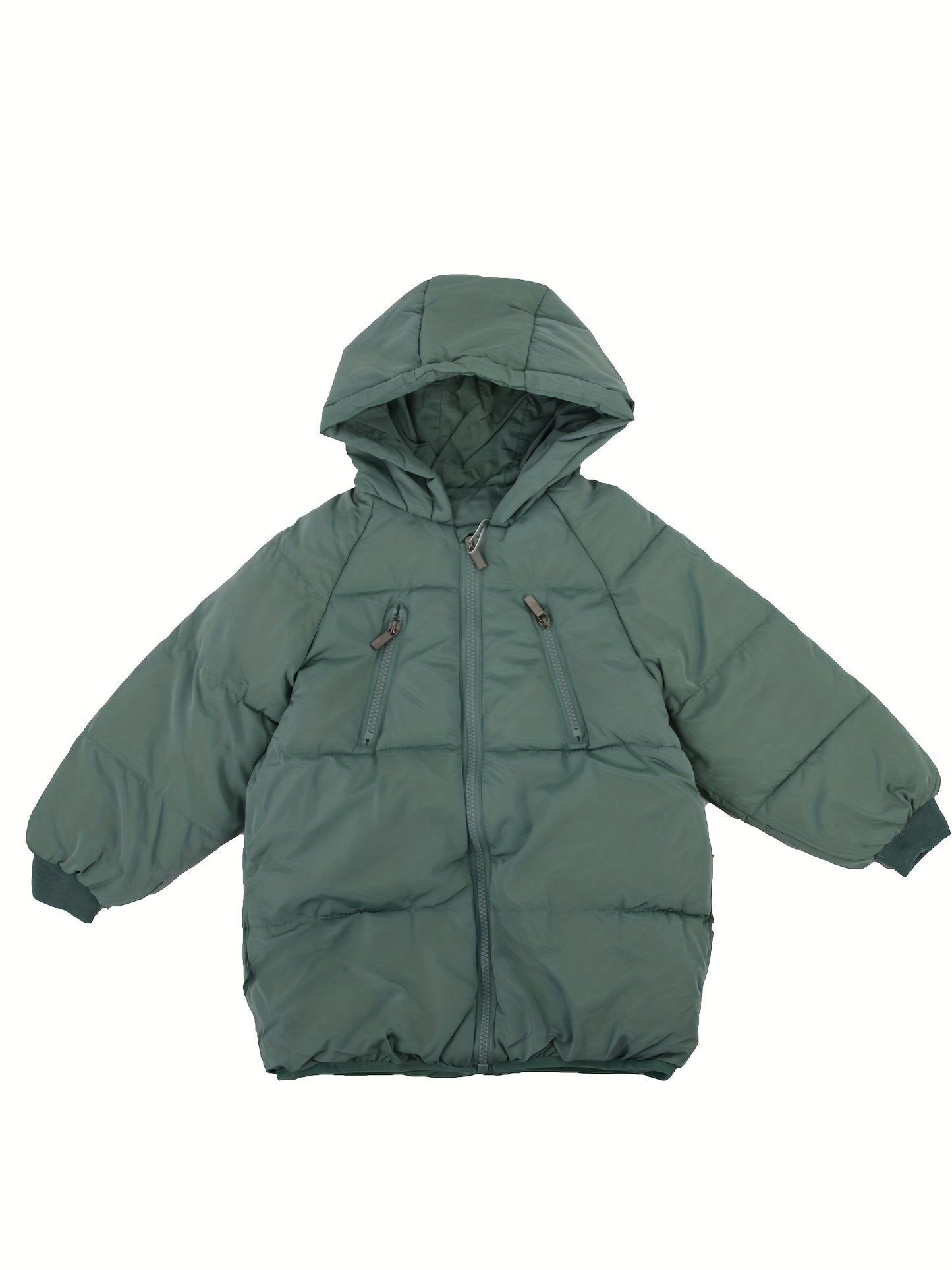 Boys Winter Coats With Hooded, Zip Up Coat Warm Winter Jacket