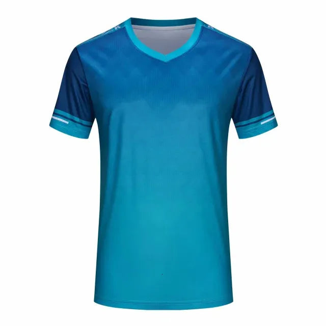 Surverement Football Men Tops Tees Quick Dry Soccer Jerseys Printing Mens Running Short sleeve Sports Shirt 240709