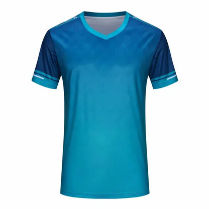 Surverement Football Men Tops Tees Quick Dry Soccer Jerseys Printing Mens Running Short sleeve Sports Shirt 240709