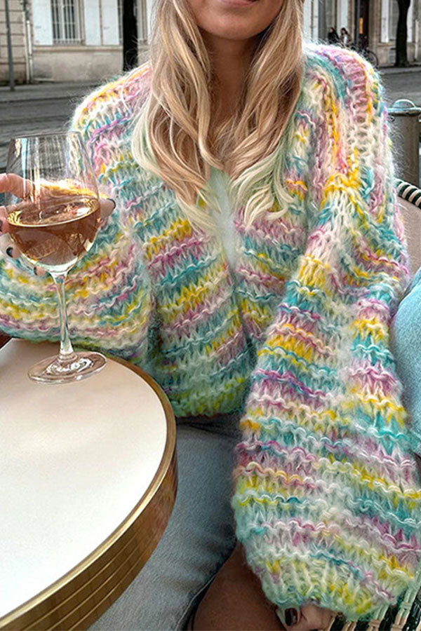 namcoverse Gradient Rainbow Relaxed Cardigan