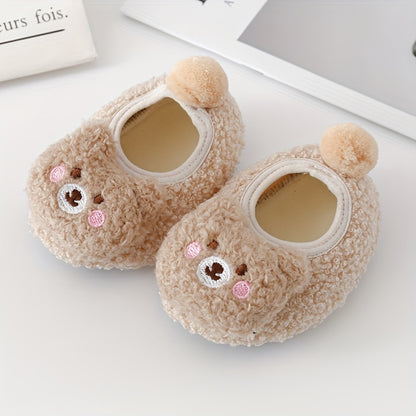 Cute Christmas Animal Slippers - 1pair Non-slip Baby Toddler Shoes Socks for Girls & Boys