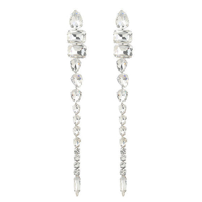 storexq Glass Drill & Rhinestone Chain Feminine Earrings