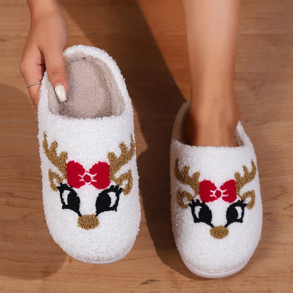 Men Women Indoor Slippers Students Plush Winter Fur Fluffy Furry Cartoon Strawberry Sandals Comfortable Fuzzy Girl Flip Flop Slipper 456 456