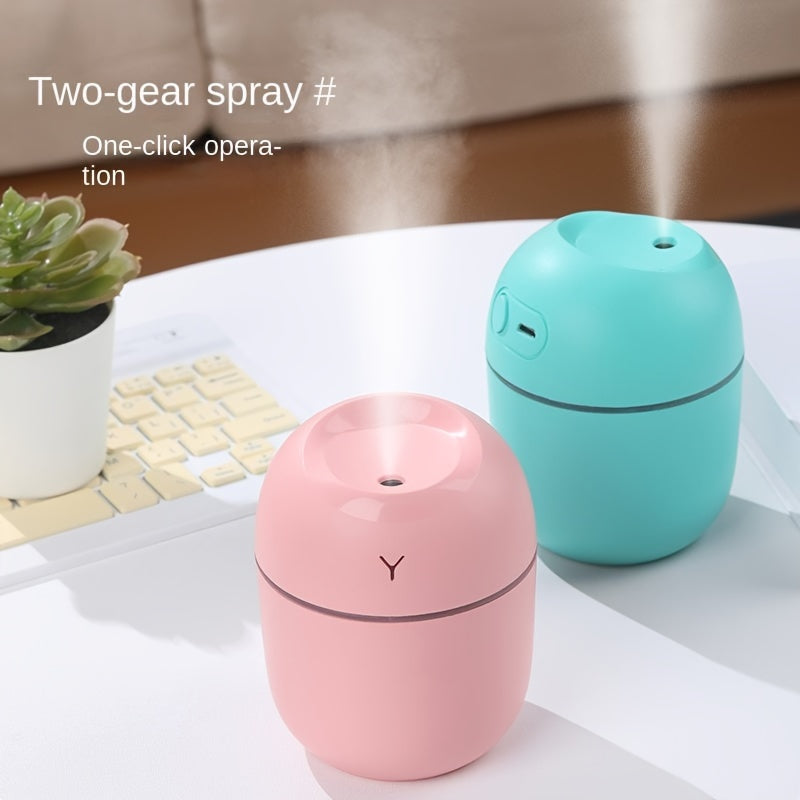 1pc 7.44oz Mini Cute Humidifier Air Purifier With Night Light And Cool Mist For Home, Car, And Plants, Purify Air And Freshen Room