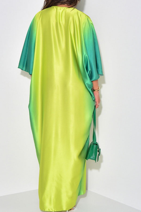 storexq Gradient Undeniable High Split Maxi Dress