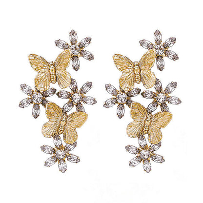storexq 3D Flower & Butterfly Striking Earrings