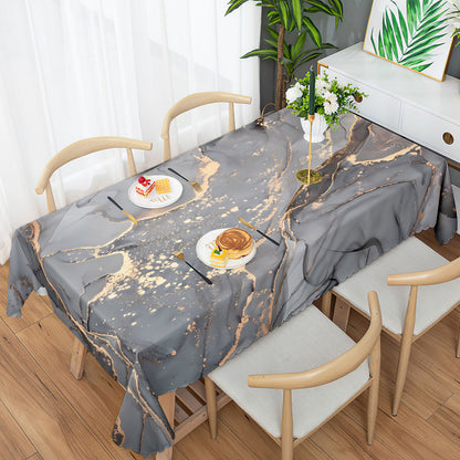 1pc, Round/Square Tablecloth, Marbled Abstract Textured Table Cloth, Marbled Pattern Table Cover, Waterproof Stain Wrinkle Free, Indoor And Outdoor Table Cover, For Home Kitchen Dining Decoration