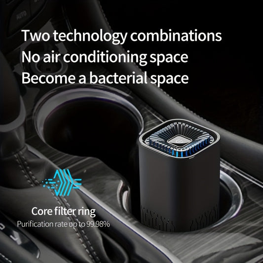 1pc, Car Mounted Air Purifier, Household Bedroom, Living Room, Odor Removal, Disinfection, Haze Inhalation, Second-hand Smoke Air Purifier