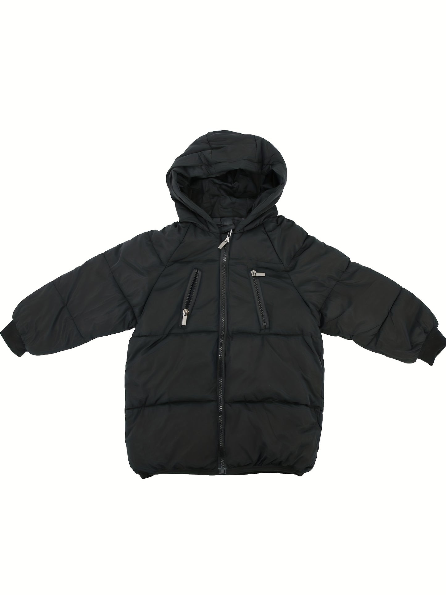 Boys Winter Coats With Hooded, Zip Up Coat Warm Winter Jacket