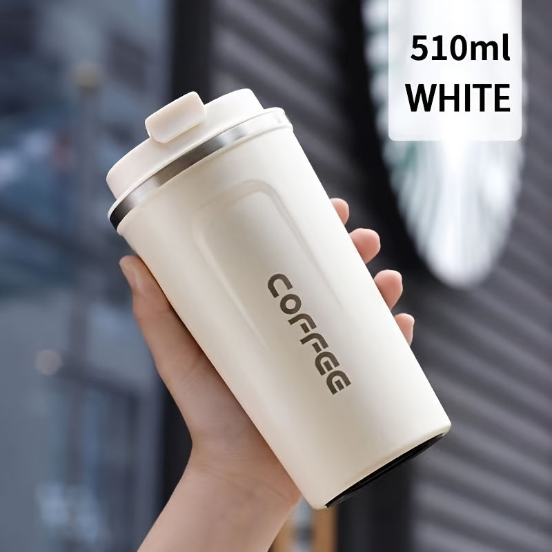 17.2oz Stainless Steel Insulated Travel Mug - Double Wall Vacuum Flask for Coffee, Tea & Soda - Keeps Drinks Hot or Cold All Day - Perfect for Outdoor Adventures & Gifts