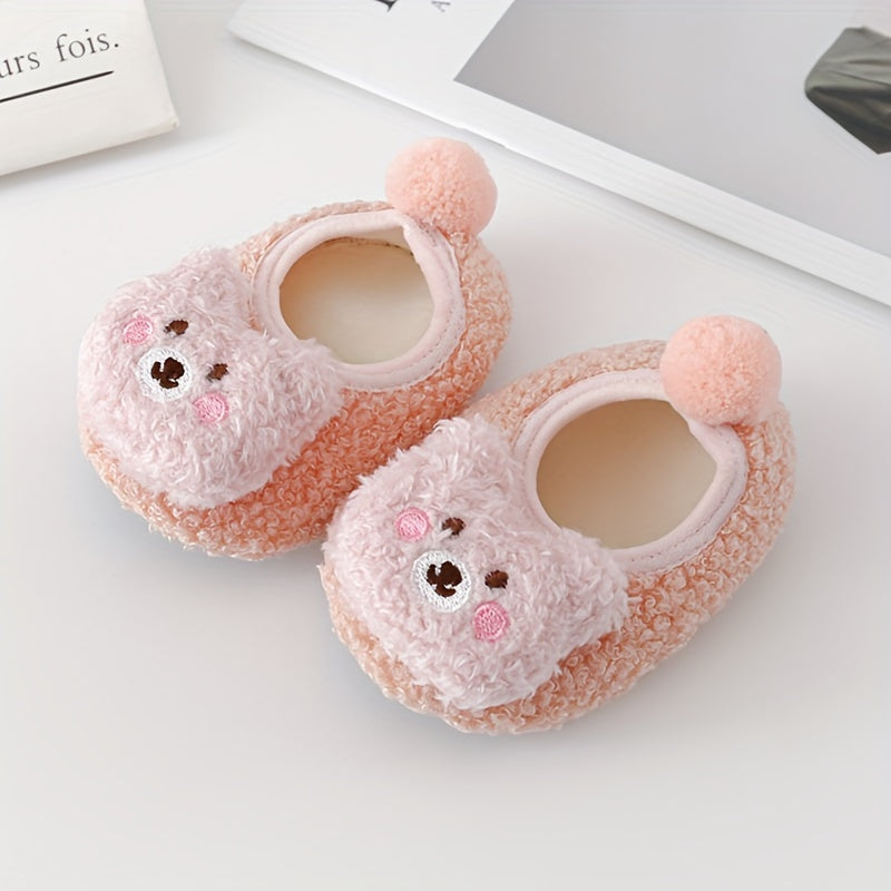 Cute Christmas Animal Slippers - 1pair Non-slip Baby Toddler Shoes Socks for Girls & Boys