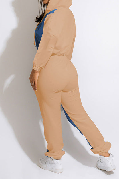 storexq Patchwork Boyish Zipped Design Pant Suit