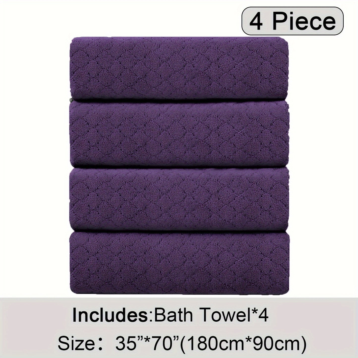 Extra Large Bath Towels Set - 35x70 Inches Luxury 600 GSM Oversized Microfiber Towel, Quick Dry, Highly Absorbent, Super Soft, Spa Hotel Quality, Shower Towels for Bathroom, Soft and Gentle on Skin