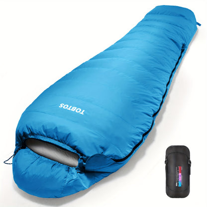 4-Season Mummy Sleeping Bag - Ultra-Warm, Lightweight, Waterproof, and Compact for Adults - Ideal for Camping, Outdoor, Hiking, and Backpacking Adventures with Compression Sack