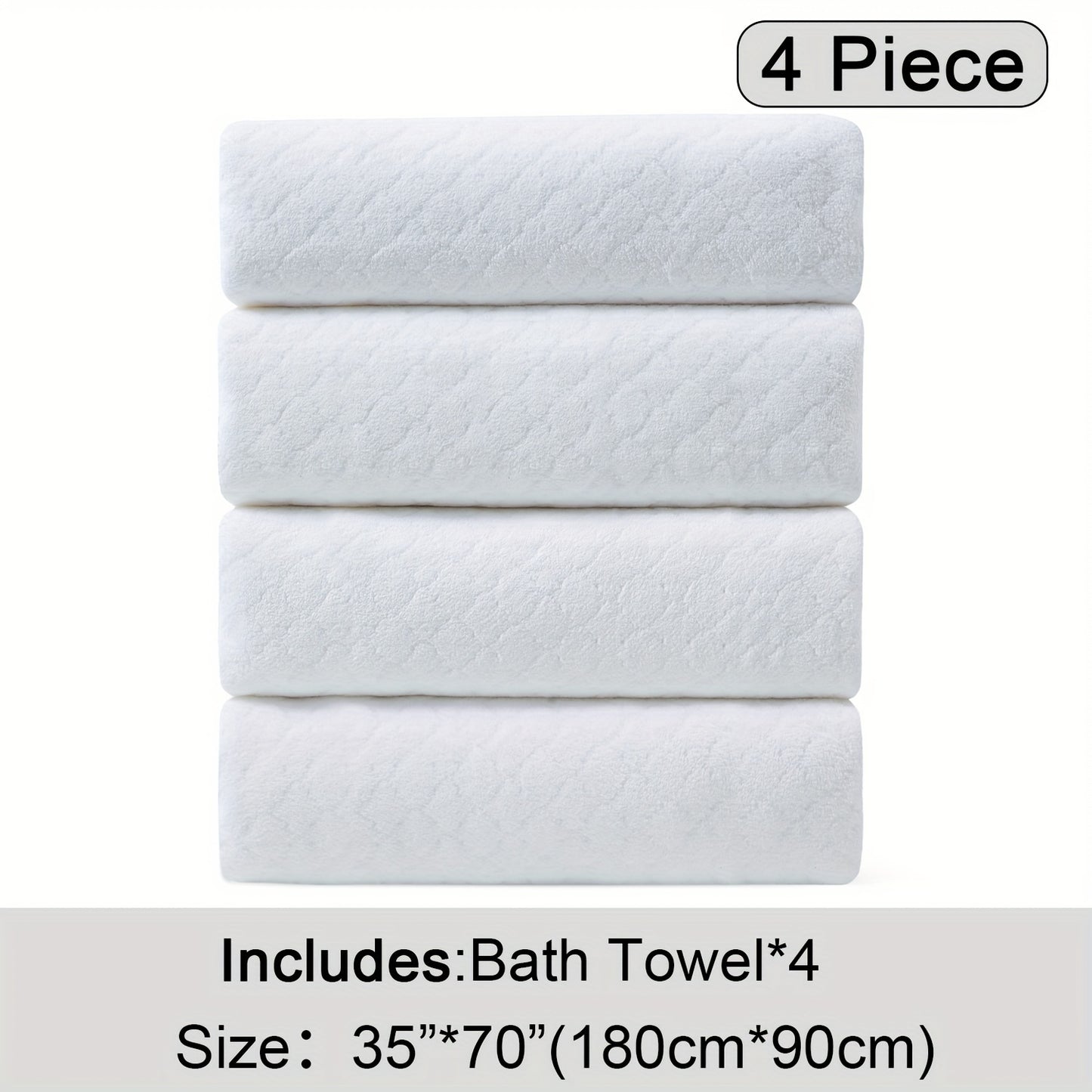 Extra Large Bath Towels Set - 35x70 Inches Luxury 600 GSM Oversized Microfiber Towel, Quick Dry, Highly Absorbent, Super Soft, Spa Hotel Quality, Shower Towels for Bathroom, Soft and Gentle on Skin