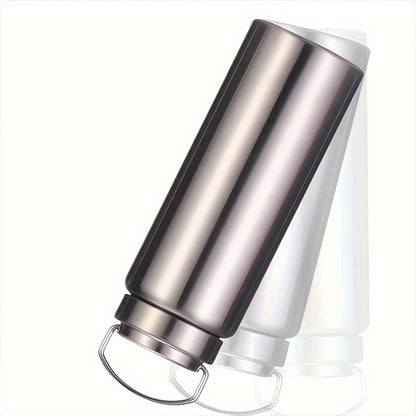 1pc Premium Leak-Resistant 304 Stainless Steel Water Bottle - Portable Single Layer Water Kettle for Outdoor Sports, Fitness, Travel - Durable, BPA-Free, Easy to Clean, 450ml/600ml/900ml/1200ml/1500ml (15.22oz, 20.29oz, 30.43oz, 40.58oz, 50.72oz) Capacity