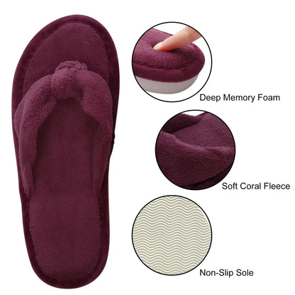 Comwarm Winter Fur Slippers Fluffy Women's Soft Plush Flats Slippers Women Home Sandals Indoor Casual Luxury Fuzzy Flip Flops