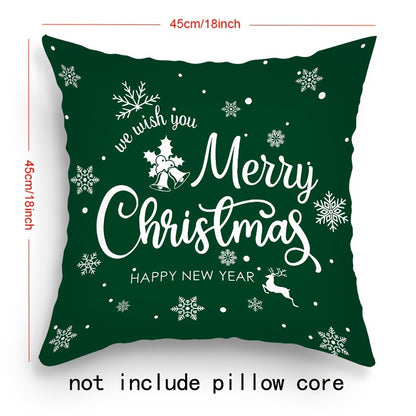 1pc/4pcs Merry Christmas Throw Pillow Covers - Festive Home Decor for Bedroom, Living Room, Sofa, Car with Seasonal Cheer