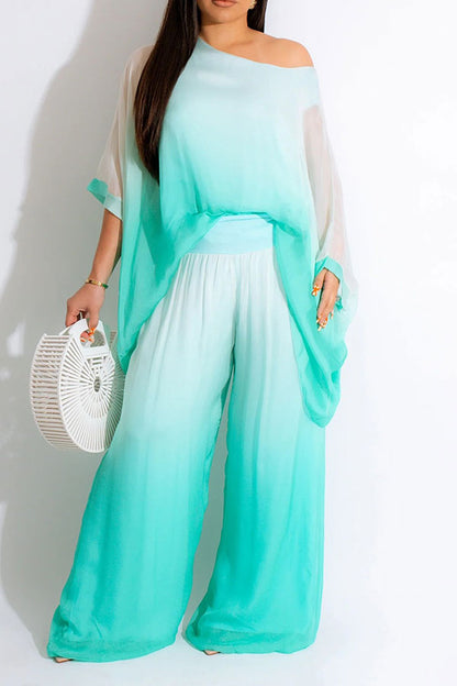 storexq Gradient Relaxed Flowy Pant Suit