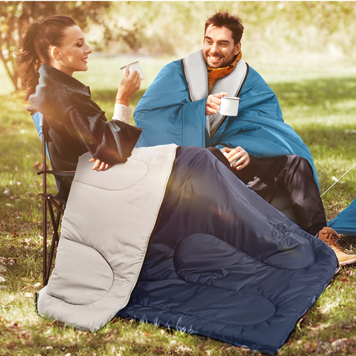 Camping Sleeping Bag - 3 Season Warm & Cool Weather - Summer Spring Fall Lightweight Waterproof for Adults - Camping Gear Equipment, Traveling, and Outdoors