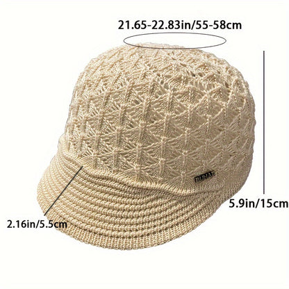 Elegant Women's Breathable Beret - Foldable, Lightweight Ice Silk Cap for Outdoor & Casual Attire