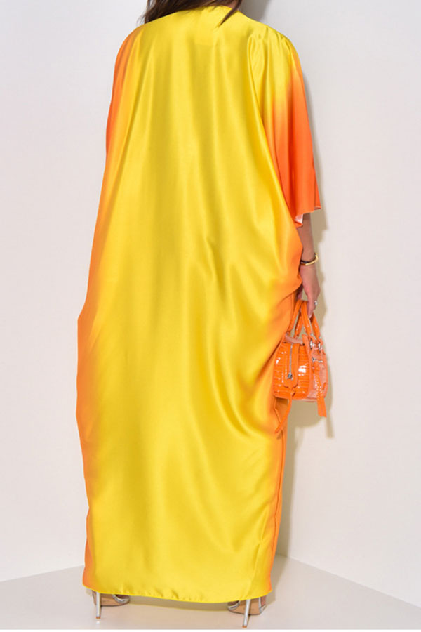 storexq Gradient Undeniable High Split Maxi Dress