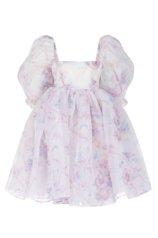 storexq Floral Print Girly Princess Mini Dress