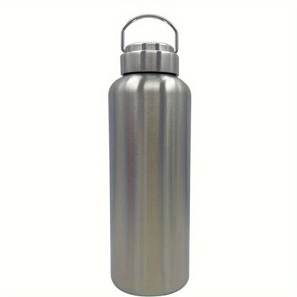 1pc Premium Leak-Resistant 304 Stainless Steel Water Bottle - Portable Single Layer Water Kettle for Outdoor Sports, Fitness, Travel - Durable, BPA-Free, Easy to Clean, 450ml/600ml/900ml/1200ml/1500ml (15.22oz, 20.29oz, 30.43oz, 40.58oz, 50.72oz) Capacity