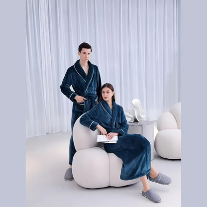 Unisex Plaid Bath Robe , Long Soft Comfortable Home Hotel Robe, Modern Style, Machine Washable, No Dry Clean, 300g/㎡ Knitted Fabric, Polyester Fiber, Bath Towel Theme