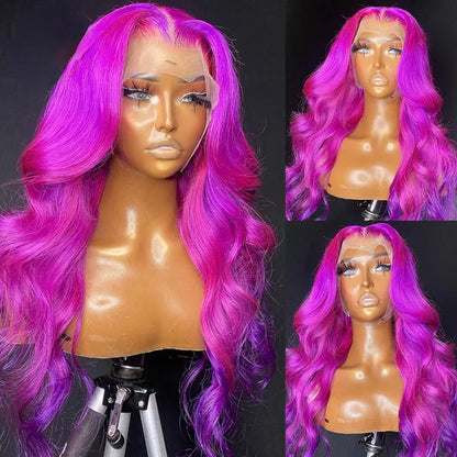 Brazilian 13x4 Lace Frontal Human Hair Wigs 613 Blonde Rose Pink Colored Lace Front Wig for Black Women Body Wave Syntheitc Cosplay Wig Preplucked