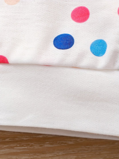 Cozy Polka Dot Crew Neck Sweatshirt for Boys and Girls - Soft, Breathable, and Comfortable - Perfect for Casual Wear, School, and Outdoor Activities