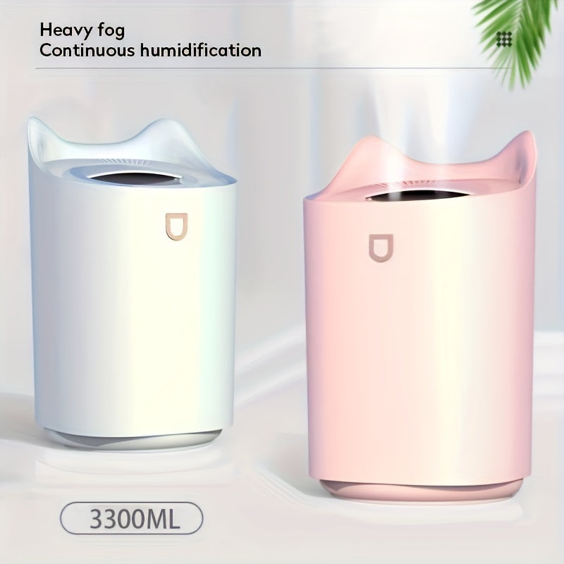 1pc 111.59oz Large Capacity Double Nozzle LED Light Humidifier 111.59oz H2o Room Air Humidifiers For New Year Spring Festival Decor Home Decor Spring Summer Decor, St. Patrick's Day Decor Easter Decor