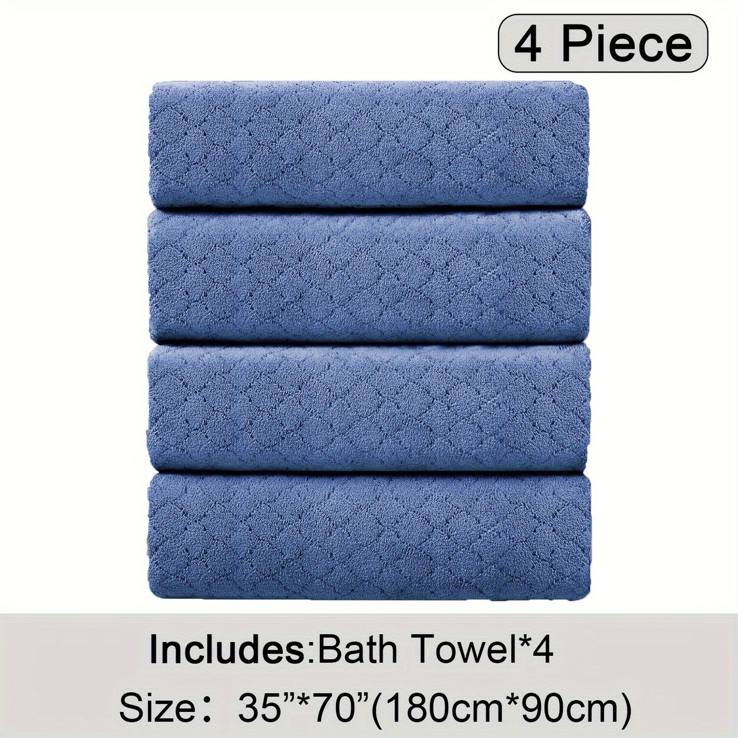 Extra Large Bath Towels Set - 35x70 Inches Luxury 600 GSM Oversized Microfiber Towel, Quick Dry, Highly Absorbent, Super Soft, Spa Hotel Quality, Shower Towels for Bathroom, Soft and Gentle on Skin