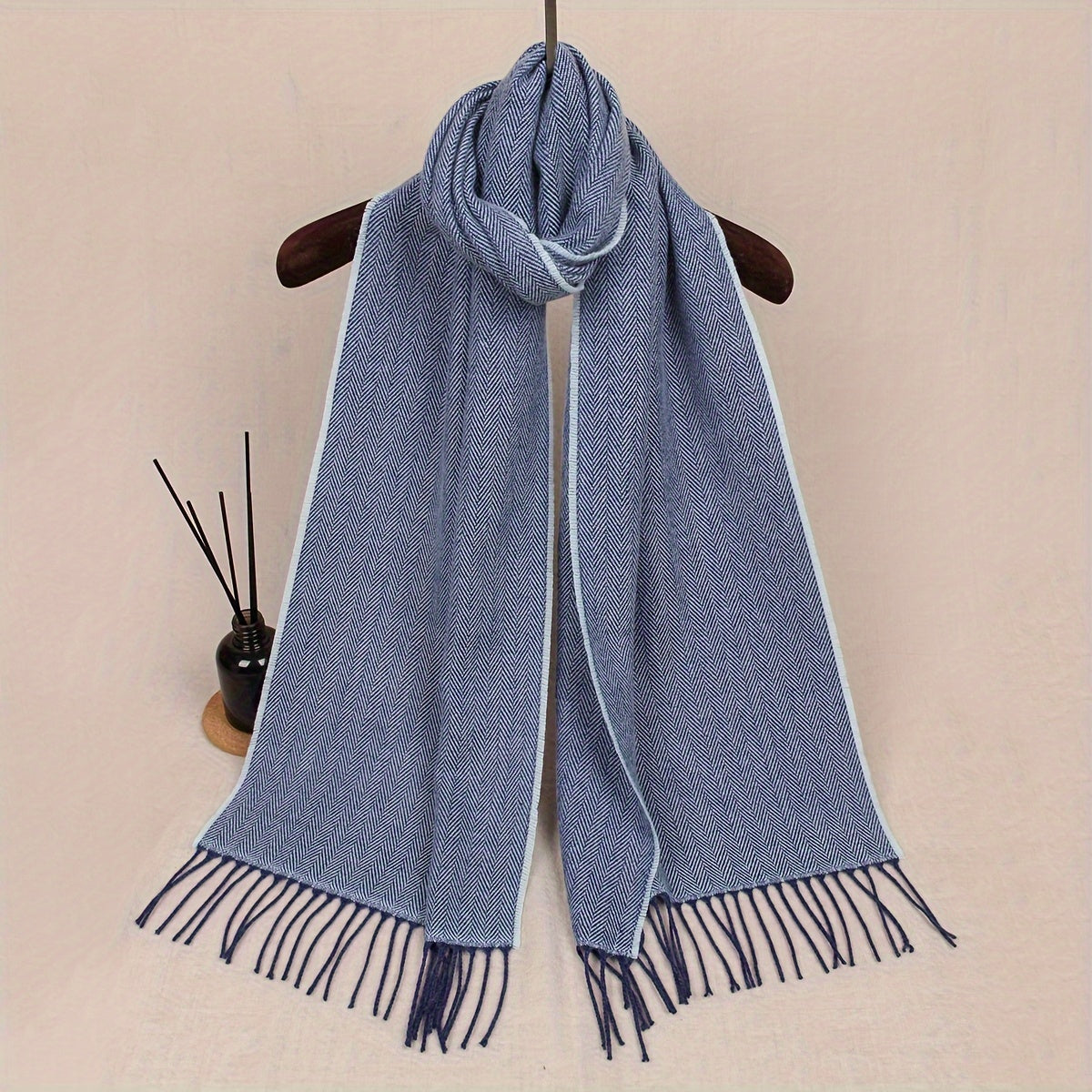 Cozy Knit Scarf - Solid Color, Warm & Windproof for Winter | Machine Washable