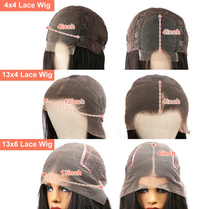 Peruvian hair Bone Straight Lace Front Human Hair Wigs 220%density 13x6 Lace Frontal Wigs for Women