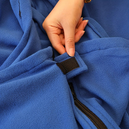 Cozy Fleece Sleeping Bag - Year-Round Warmth, Converts to Blanket - Perfect for Outdoor Camping, Hiking & Travel