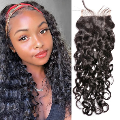 11A Closure Human Hair HD Transparent Closure Straight Body Wave Pre Plucked With Baby Hair Free Part Curly Wave Brazilian Virgin Human Hair Wet And Wavy 4x4 5x5 6x6