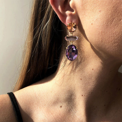 storexq Crystal Glitter Hyperbolic Earrings