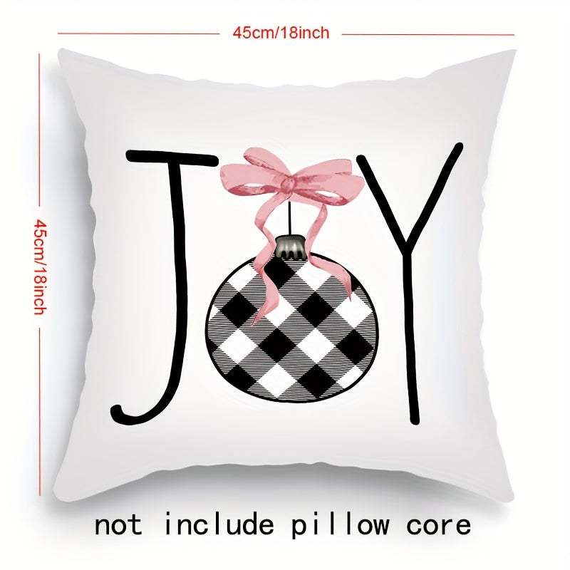 1pc/4pcs Merry Christmas Throw Pillow Covers - Festive Home Decor for Bedroom, Living Room, Sofa, Car with Seasonal Cheer